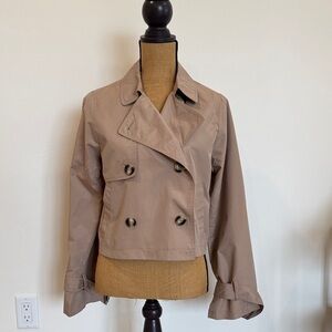 Vero Moda Women's Beige Double-Breasted Trench Coat